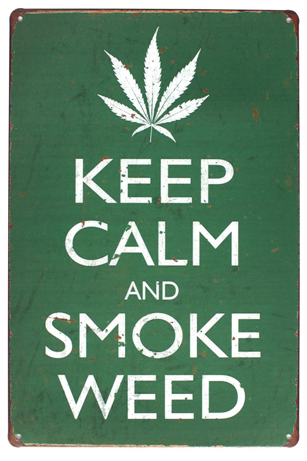 UOOPAI Keep Calm And Smoke Weed Vintage Metal Sign : Amazon.ca: Home